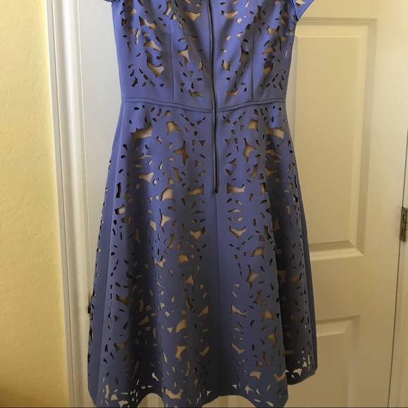 Purple Lace Cutout Dress - Picture 2 of 4